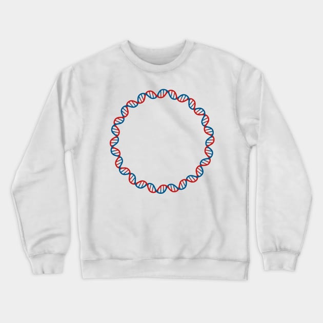 Circular DNA Double Stranded Crewneck Sweatshirt by labstud